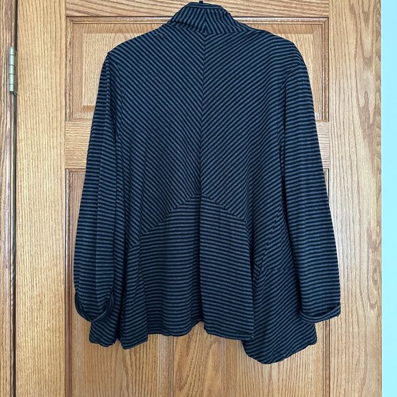 Causal Studio Open Front Striped Cardigan - Picture 2 of 5